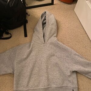 Zara Cropped Grey Hoodie